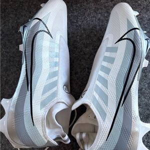 Nike White and Gray Athletic Cleats